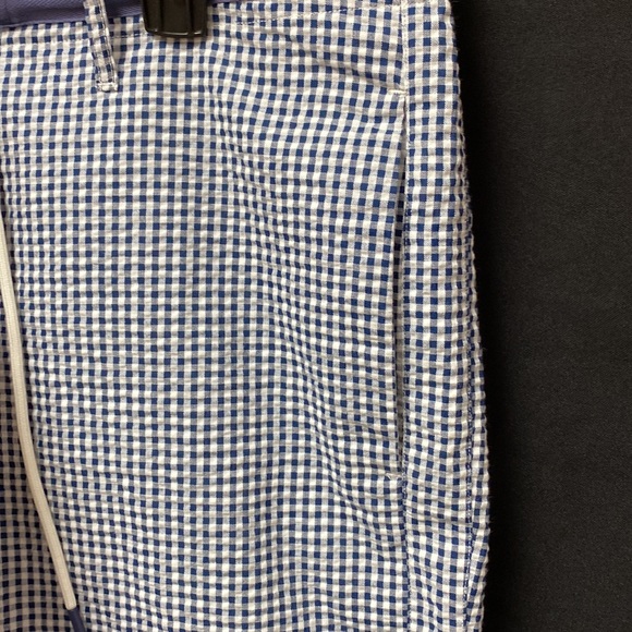 New Paisley & Gray Men’s Navy blue Checkered shorts w Drawstring Size 42W - Picture 7 of 7